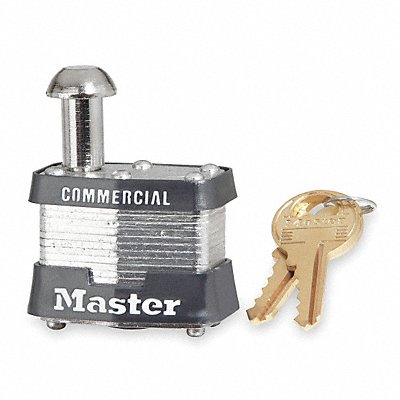 MASTER LOCK 443KA Keyed Padlock Rectangle Silver