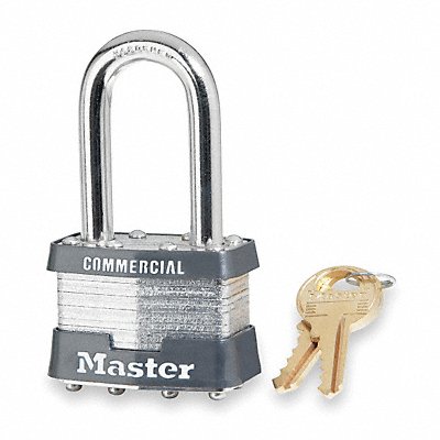 MASTER LOCK 81LF Keyed Padlock 3/4 in Rectangle Silver