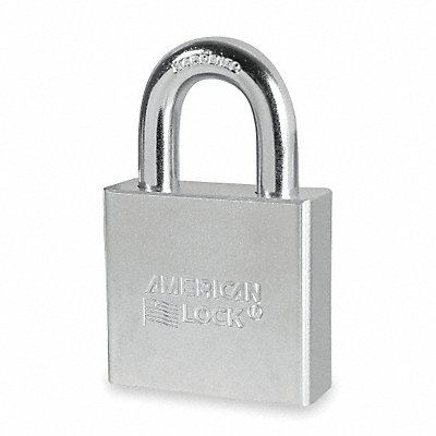 AMERICAN LOCK A5260 Keyed Padlock 3/4 in Rectangle Silver