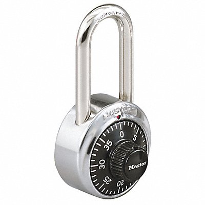 MASTER LOCK 1525LF Combination Padlock 2 in Round Silver