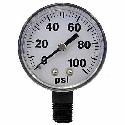 FIMCO 5167007 Pressure Gauge 0 to 100 psi 2In 1/4In