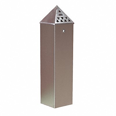 SMOKERS OASIS TBH01 Cigarette Receptacle 1-3/4 gal Silver