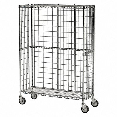 METRO 65135IP Wire Cart 3-Sided 18 in W 48 in L
