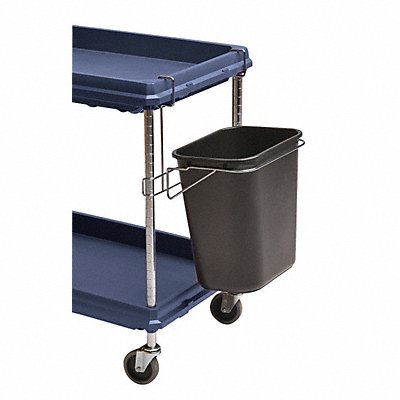 METRO BCWB2D Wastebasket Black Plastic 27-1/2 in H