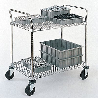 METRO 2SPN53ABR1PK25 Wire Cart 24 in W 36 in L Steel