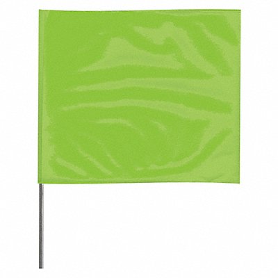 GRAINGER 2318LG200 Marking Flag 18  Glo Lime PVC PK100