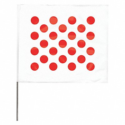 GRAINGER 4518WR20204200 Marking Flag 18  Red/White PVC PK100