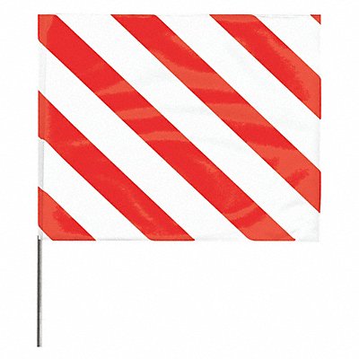 GRAINGER 4518SWR200 Marking Flag 18  Red/White PVC PK100