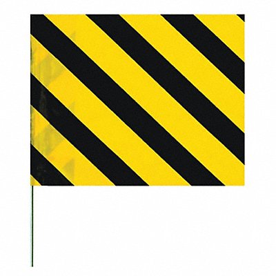 GRAINGER 4530SYBK200 Marking Flag 30 Black/Yellow PVC PK100