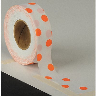 GRAINGER SPGW200 Flagging Tape Orange/Whi 150ft x 1-3/8In