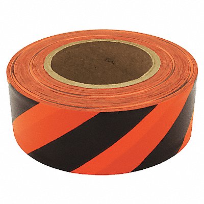 GRAINGER SOGBK200 Flaging Tape Ornge/Blck 150 ft 1 3/16 in