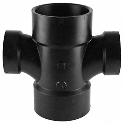 GRAINGER 2240 Sanitary Tee 4 x 4 x 2 x 2 in SCH 40 ABS