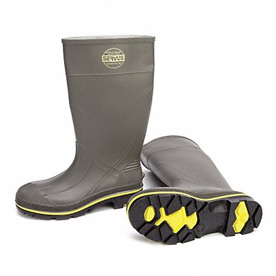 HONEYWELL SERVUS 7510115 D0378 Rubber Boot Men s 15 Knee Grey PR