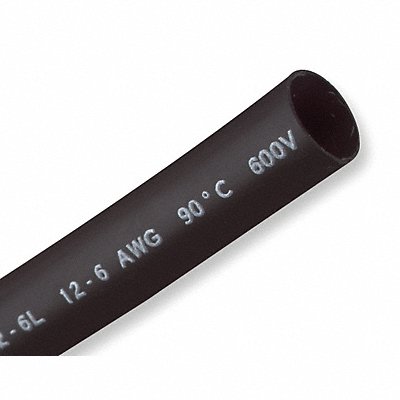SHRINK-KON HS1612L Shrink Tubing 6 in Blk 0.35 in ID PK25