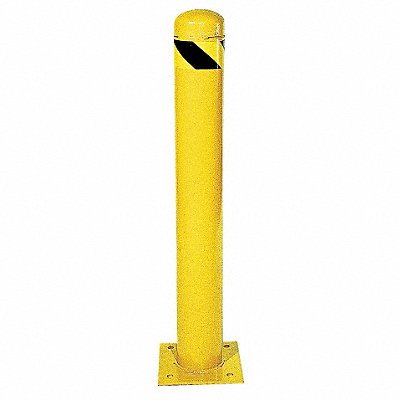 GRAINGER 1GUD5 Bollard 24 in H Yellow Carbon Steel