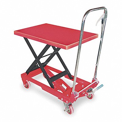 DAYTON 3KR46 Scissor Lift Cart 400 lb Steel Fixed