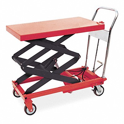 DAYTON 3KR47 Scissor Lift Cart 800 lb Steel Fixed