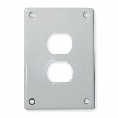 HUBBELL SWP8 Dup Rcpt Wall Plate Stnd Wht 1Gng PlyPwEnam