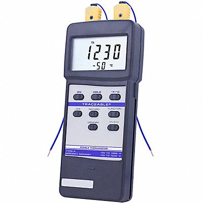 TRACEABLE 4137 Thermocouple Thermometer 2 Input Type K