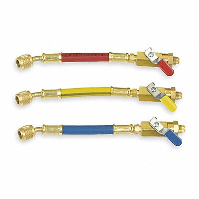 IMPERIAL 800MBS Ball Valve Hose Set 6 In Red Yellow Blue
