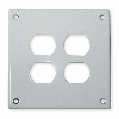 HUBBELL SWP82 Dup Rcpt Wall Plate Stnd Wht 2Gng PlyPwEnam