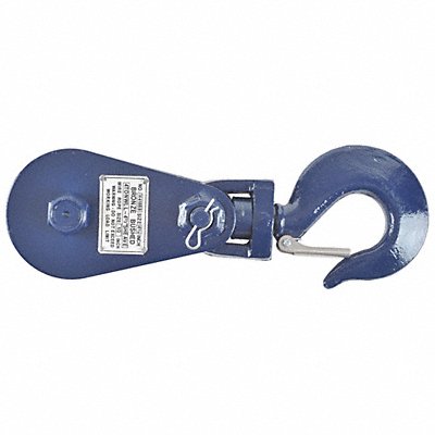 B/A PRODUCTS CO. 6I4T4 Pulley Block Swvl Hook 3/8-1/2 Rope dia