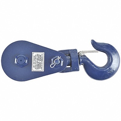 B/A PRODUCTS CO. 6I8T6 Pulley Block Swvl Hook 5/8-3/4 Rope dia