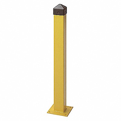 GRAINGER 1753 Bollard 36 in H Yellow Carbon Steel