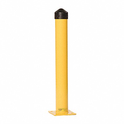 GRAINGER 1763 Bollard 36 in H Yellow Carbon Steel