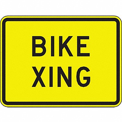 LYLE W111P24SYGA Bike Xing Traffic Sign 18 x 24