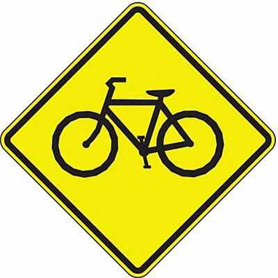 LYLE W11124SYGA Bike Crossing Traffic Sign 30 x 30
