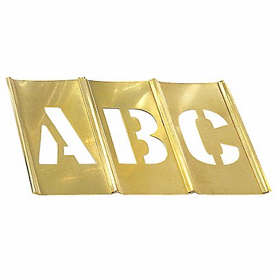 C.H. HANSON 10036 Stencil Set Letters Punctuation Brass