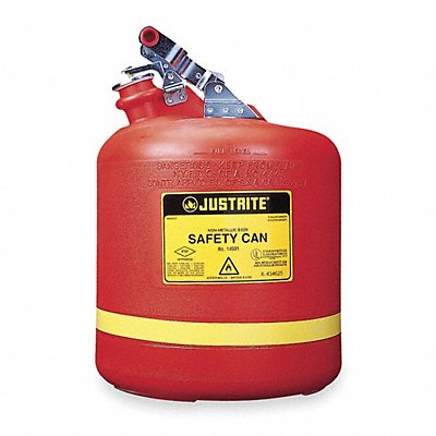 JUSTRITE 14561 Type I Safety Can 5 gal Red 16In H