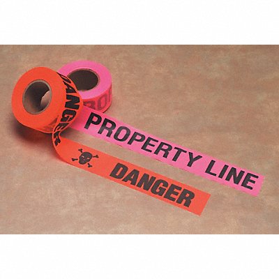 GRAINGER CUPGBK51200 Flagging Tape  Pink 150 ft L 1 1/2 in