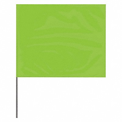 PRESCO PRODUCTS CO 4521LG200 Marking Flag Lime Glo Blank PVC PK100