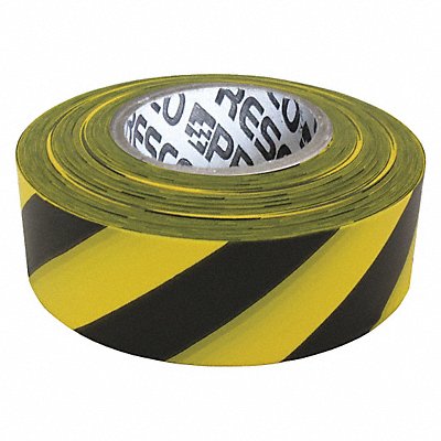 GRAINGER SYBK200 Flaging Tape Blck/Yellw 300 ft 1 3/16 in