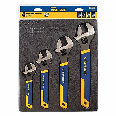 IRWIN 2078706 Adjustable Wrench Sets Steel Chrome 6 to 12