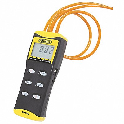 GENERAL DM8252 Digital Manometer 0 to 2 psi 4 Digit LCD