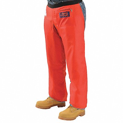 ELVEX WELJE90233 K7367 Chain Saw Chaps Orange Nylon 33 in L