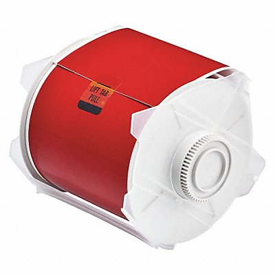 BRADY 76623 F0287 Tape Red 100 ft L 4 in W