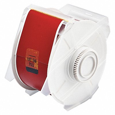 BRADY 76624 F0288 Tape Red 100 ft L 2-1/4 in W