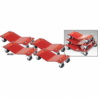 AUTO DOLLY M998027 Car Dollies 16 x 16 In 6000 Lb PK4