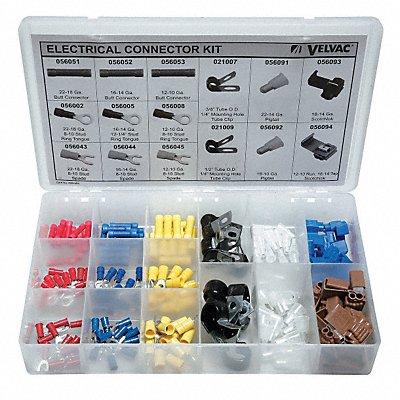 VELVAC 56109 Crimp Conn Kit Cu Vinyl 22 AWG 10 AWG