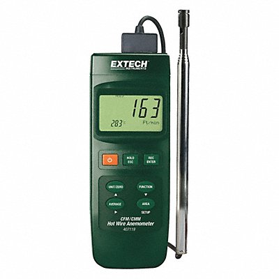 EXTECH 407119 Anemometer 40 to 3 346fpm 32 to 122F