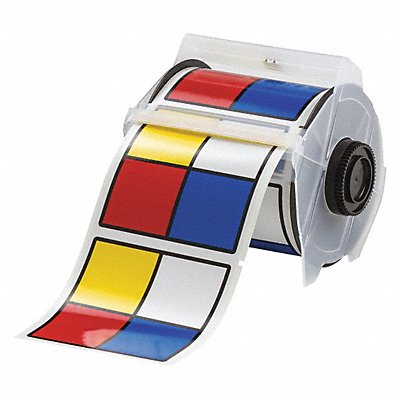 BRADY 115765 RTK Label Black/Blue/Red/Yellow Vinyl