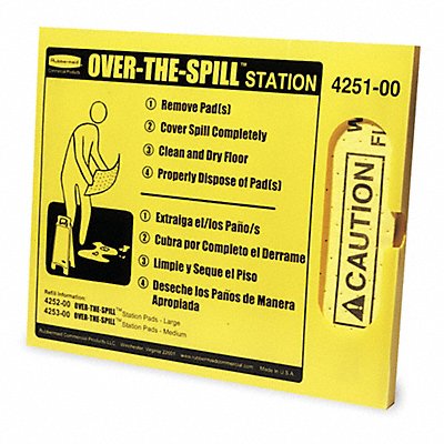 RUBBERMAID COMMERCIAL PRODUCTS FG425100YEL Over-the-Spill Station Kit Universal