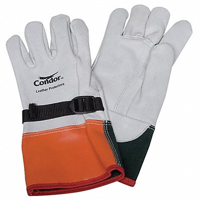 CONDOR 4FPF9 D1038 Electrical Glove Protector 7 Wht/Org/Grn PR