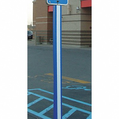 IDEAL SHIELD 84INUCHANNELCVRBL U-Channel Cover Blue/White 7 ft H