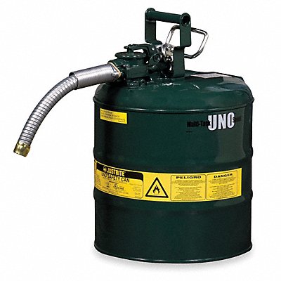 JUSTRITE 7250430 Type II Safety Can 17-1/2 in H Green