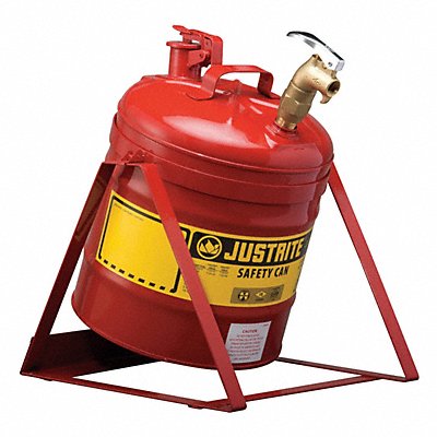 JUSTRITE 7150156 Type I Faucet Safety Can 5 gal Red